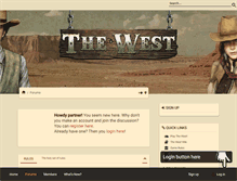 Tablet Screenshot of forum.beta.the-west.net